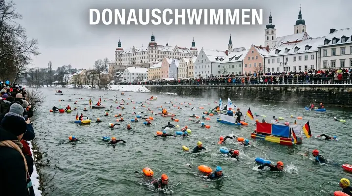 Donauschwimmen Neuburg: Europas größtes Winterschwimmen im Januar - Donauschwimmen Neuburg: Winterschwimmen auf der Donau