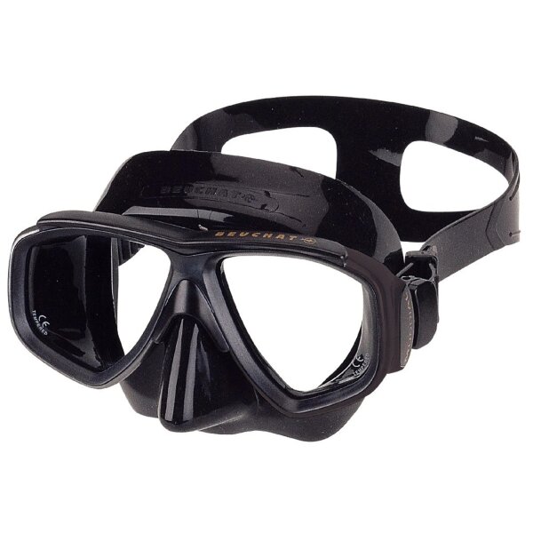 Mundial Tauchmaske - Silikon schwarz - Black