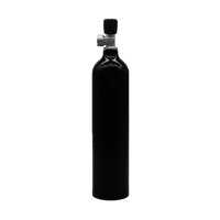 MES 2 L/ 200 bar Aluflasche schwarz mit Ventil 12800