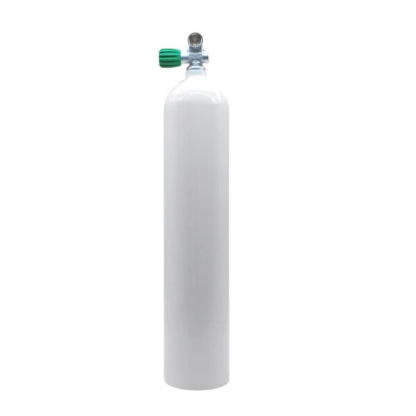 MES 5,7 L Aluflasche weiß 207 bar mit Nitrox Ventil 12400-LI