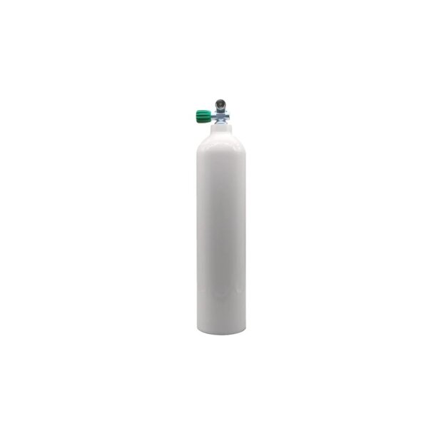 MES 7 L Aluflasche weiß 200 bar mit Nitrox Ventil 12400-LI