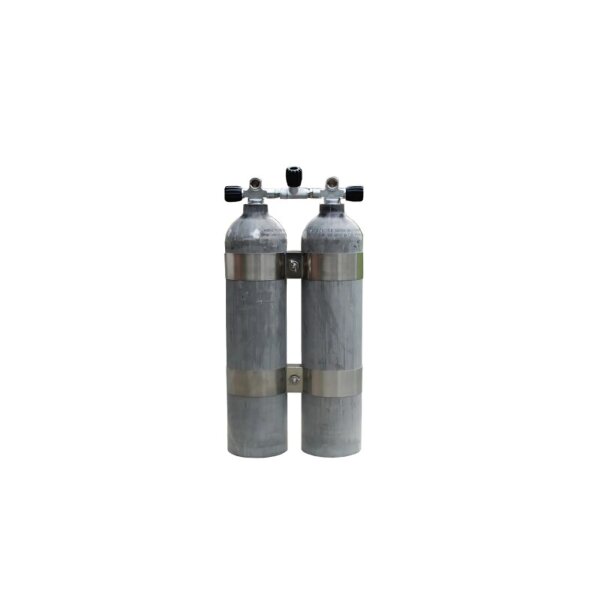 MES 7 L ALU natur Doppelgerät 200 bar mit V4Tec Schellensatz