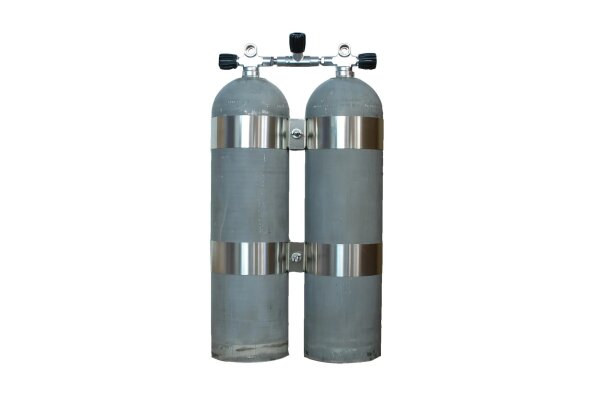 MES 11,1 L ALU natur Doppelgerät 207 bar mit V4Tec Schellensatz