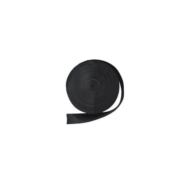 Polaris Gurtband 5 cm (steif) 50 m Rolle, schwarz