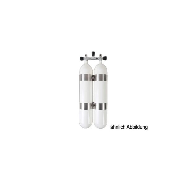 Faber, leichtes Doppel 7 L weiß 200 bar TG (14 mm Abstand)