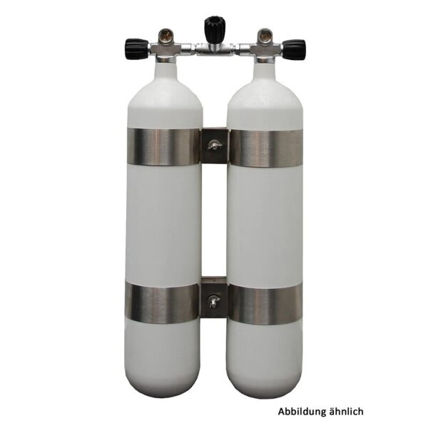 Faber, leichtes Doppel 7 L weiß 200 bar TG (40 mm Abstand)