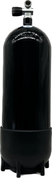 Faber, 15L/232 bar Flaschenkörper (schwarz) mit Monoventil 12144 und Standfuß