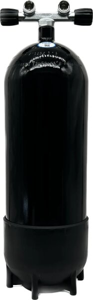 Faber, 15L/232 bar Flaschenkörper (schwarz) mit Twinventil 12944