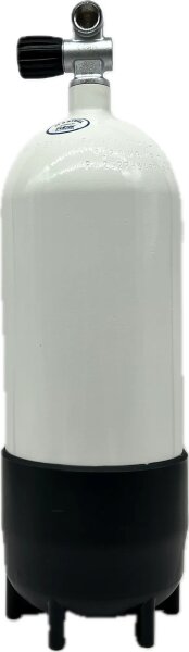 FABER 8 L weiß / 232 bar Stahl TG mit Standfuß und erw. Monoventil 12144