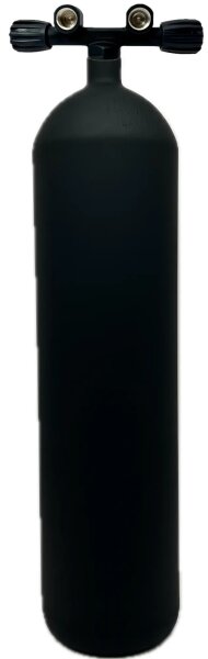ECS 12L lang/232 bar Stahl TG konkav ( matt schwarz ) mit Twinventill (Black Beauty)