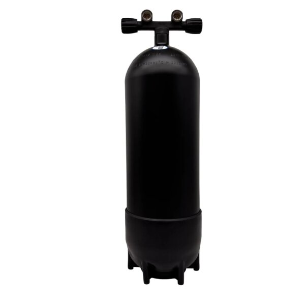 Faber, 15L/232 bar Flaschenkörper (schwarz) mit Twinventil 12944BK (Big Black Beauty)