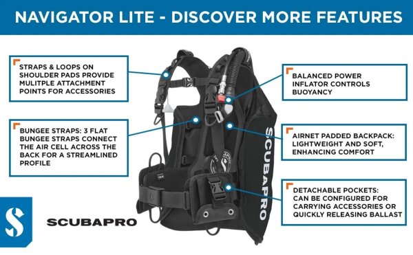 Navigator Lite mit BPI - Tarierjacket - Schwarz