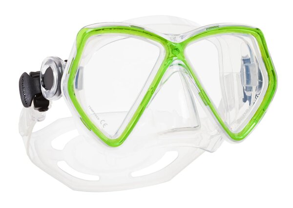 Maske Mini Vu, Transparent Grün