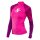 UPF 50 Rashguard Langarm Damen, Schwarz/Lila/rosa (Juwel), XS