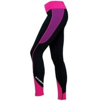 UPF 80 T-Flex Legging Damen, Schwarz/Lila/rosa (Juwel), XS