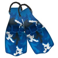 Jet Fin mit Springstraps, Camo Blau