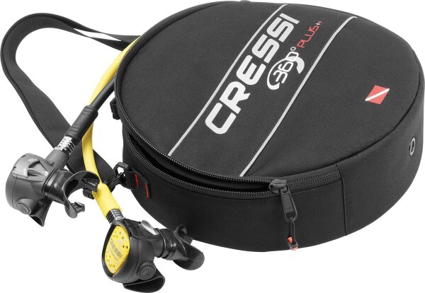 360 Atemreglertasche (schwarz/rot)