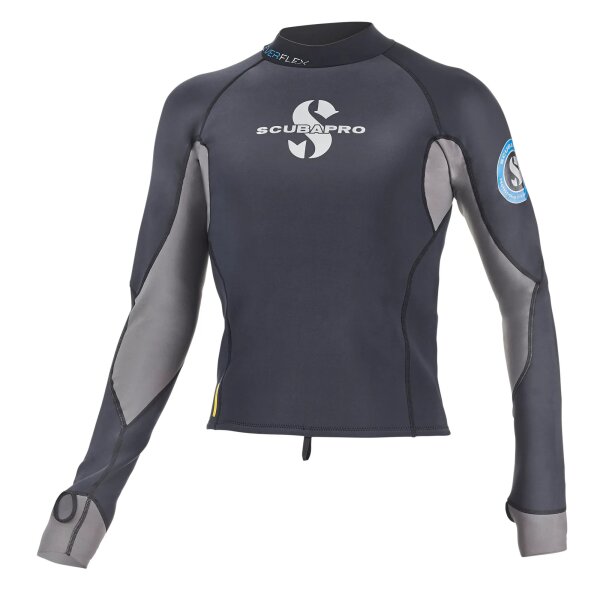 Everflex Long Sleeve Top 1.5mm Schwarz/Grau Herren