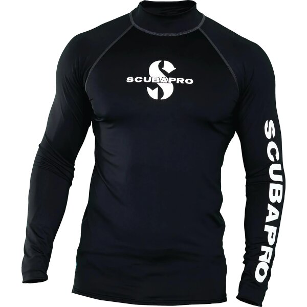 UPF 50 Rashguard Langarm, Schwarz, Herren
