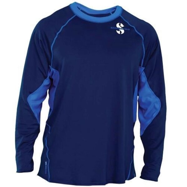 UPF 50 Rashguard Channel Flow Langarm Agean, Herren