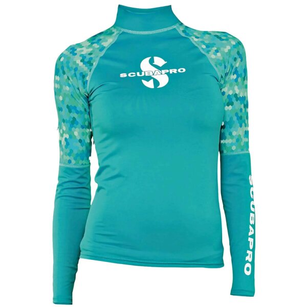 UPF 50 Rashguard Langarm Damen, Caribean