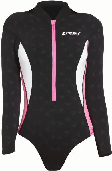 Termico 2mm Damen Langarm (schwarz/pink/weiß)