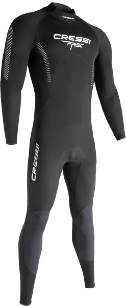Fast 1 mm Herren Neoprenanzug (schwarz/grau)